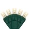 70 Warm White 5mm LED Christmas Lights, Green Wire, 6" Spacing